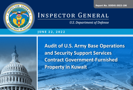 Audit of U.S. Army Base Operations and Security Support Services Contract Government-Furnished Property in Kuwait 